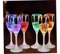 6PCS Light up Glasses, 120ml Liquid-Activated Light-Emitting up Cups, LED Luminous Champagne Flutes for Birthday, Wedding, Party, Festival, Barbecue, Christmas, Cups, Glasses
