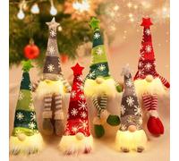 6PCS Light Up Gonks Christmas Decoration, Christmas Gonks With Light, Swedish Santa Gnome with Glittery Hat Swedish Inspired Gnomes, Gonk Elf Christmas for Indoor Decoration Holiday Decor (6PCS)