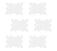 6Pcs Light Weight Badge Clips Waterproof Clear Acrylic Card Holders for Student Employee Nurse Doctor Multi