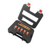 6pcs Limit Countersink Drill Bit Set with Round Shank | Adjustable Tapered Countersunk Drill Bit Set with Chamfering Counterbore Drilling for Wood