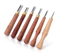 6pcs Linocut Tools Sets, Linoleum Carving Tools, Wood Chisel Square Shaped Knife, 6 Square-Blade Wood Carving Knives, for Printmaking Woodcarving Beginners