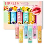 6pcs Lip Balm Set - Fruity Moisturizing Lip Balm Multipack - Gift Set for Girls - Hydrating & Repairing for Dryness & Chapped Lips - Beeswax Formula to Fade Lip Lines - Holiday Essentials for Women