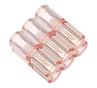 6pcs Lip Gloss Tube with Fine Brush Wand, 3.4ml Pink Plastic | Refillable Cosmetic Sample Container, Body Shows Fill Level, for Liquid Lipstick and Makeup Kits