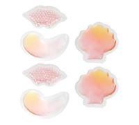 6pcs Lips-Shaped Gel Hot Cold Therapy Pack Pink PVC Reusable
