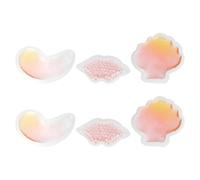 6pcs Lips-Shaped Gel Ice Pack Pink PVC Cold Pack for Relief