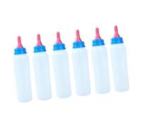 6PCS Livestock Nursing Bottles Extended Spout for Suckling Piglets Sheep Calves Goat Feeding Equipment