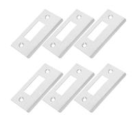 6Pcs Lock Tongue Guide Plates Stainless Steel Door Latch Strike Plate Universal Fit for Interior Wooden Doors Deadbolt for Sashlocks