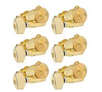 6Pcs Locking Guitar St Tuning Peg Set for Electric Acoustic Gui - Metal Heads with Prec Adjustment (Three left and three right six sets) (Six right button set)