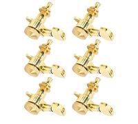 6Pcs Locking Guitar St Tuning Peg Set for Electric Acoustic Gui - Metal Heads with Prec Adjustment (Three left and three right six sets) (Six right button set) (Six left button set)