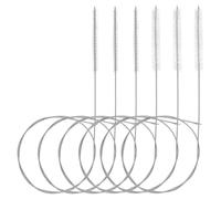 6pcs Long Pipe Cleaners, Straw Cleaner Brush Extra Long with Soft Nylon Bristles Head, Straw Cleaning Brush for Cleaning Straws, Feeding Tubes, Line and Pump