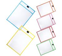 6pcs Loose Leaf Binder Protector PVC Sheet Protectors for Paper | Early Learning Pockets, Tracing Practice Pockets, Back to School Decor, Home and School Use Random Color