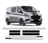 6Pcs/Lot Car Hood Side Rear Door Stickers, for F=ord Transit Tourneo Custom Camper Van Sport Vinyl Decals Tuning Auto Accessories