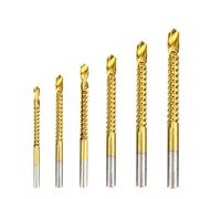 6pcs/lot Drill Bit Set Spiral Screw Metric Composite Tap Drill Bit Tap Twist Drill Bit Set For Cutting Drilling(6pcs)