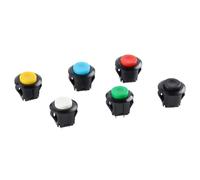 6PCS/Lot DS-500 Push Button Switch 14mm 3A/250V Momentary Self-Reset Round No Lock Red Blue Yellow Green Black DS501 DS101(Balck)