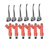 6pcs/lot Fuel Injectors 1001-87F90 with Plugs E85 High Performance 850cc Compatible with Toyota Supra 1jzget 2JZGTE Engine Motor