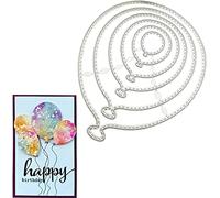 6PCS/Lots Balloons Metal Cutting Dies, Balloons Metal Template Molds Decoration Embossing Stencils for DIY Scrapbooking Album Decorative Embossing Paper Dies Card Making+Cute Brooch Pin
