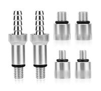 6pcs Lower Unit Gear Oil Pump Adapters, Aluminum Durable Lower Unit Pump Adapters Including Swivel Connectors & Male Joints for Outboard Motor Service