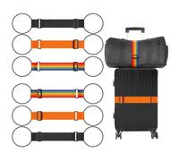 6Pcs Luggage Straps Set, Adjustable Suitcase Straps, Portable Travel Suitcase Accessory for Bags, Nylon Stretchable Travel Strap for Securing Luggage and Handbags