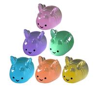 6pcs Luminous Mini Resin Bee Ornament Cute Cartoon Garden Decoration