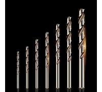 6pcs M35 Cobalt Drill Bit Set for HSS% for Stainless Steel Metal Drilling -6mm Round Shank with 135 Degree Split Point for Handheld and Stationary Use