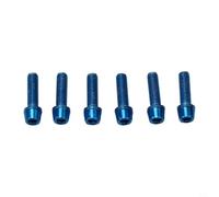 6pcs M5x18mm Steel Screws for Bicycle Handlebar Stem Riser and Frame Bracket Fixing Replacement Cycling Components (blue)