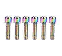 6Pcs M5x23mm Hex Socket Head Screws Titanium Alloy Bike Bottle Bracket Screw Bicycle Accessory (Colours)