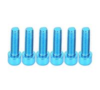 6Pcs M5x25mm Hex Socket Head Screws Titanium Alloy Bike Bottle Bracket Screw Bicycle Accessory (Blue)