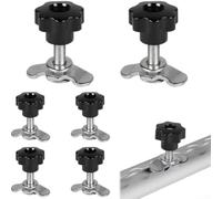 6PCS M8x45mm Galvanized Steel Screw Connectors For RVs, Campers, Vans And Trailers With Self-Locking Nuts