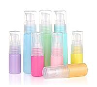 6Pcs Macaron Color Empty Refillable Cream Lotion Pump Bottle Portable Travel Cosmetic Bottles Container Pot for Shower Gel Serums Body Lotion Shampoo Toiletries Liquid Containers (10ML)