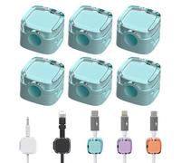 6PCS Magnetic Cable Clips, 2024 New Cord Organizer, Cord Holder for Nightstand, Magnetic Cord Organizer, Strong Adhesive Charging Cable Keeper, Clip Holder (Green)