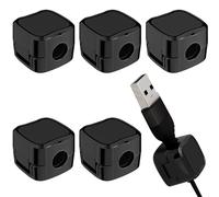 6Pcs Magnetic Cable Clips, Under Desk Cable Clips Cable Management Charging Cable Magnetic Cable Organizer Cable Holder for Home Office Desk Car Wall (Black)