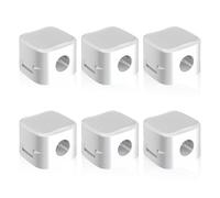 6Pcs Magnetic Cable Clips, White Cable Organizers with Strong Adhesive Base, Cord Holders for Charging Cables up to 6.8mm, No-Damage Wire Management for Desk Wall Office Car Home Use