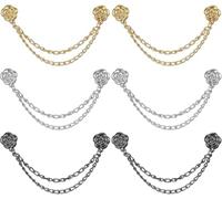 6PCS Magnetic Clothing Clips, Multi-Function Magnetic Pinless Clothing Clips, Hem Shawl T-Shirt Hem Shirt Sleeve Magnetics Seam Free Fastening Decoration Buckle for Women Scarves Hijab Trousers Cuff