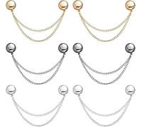 6PCS Magnetic Clothing Clips, Multi-Function Magnetic Pinless Clothing Clips, Hem Shawl T-Shirt Hem Shirt Sleeve Magnetics Seam Free Fastening Decoration Buckle for Women Scarves Hijab Trousers Cuff
