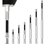 6PCS Magnetic Drill Bit Set, Anti-Slip Screwdriver Bits 25mm, 50mm, 65mm, 70mm, 90mm, 150mm, Strong Magnetic Bit Kit for Power Tools, Precision Fit for Home DIY or Workshop