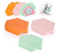 6Pcs Magnetic Seam Guide for Sewing Machine, Multifunctional Polygonal Hemmer Seam Guide with Scale Magnet Hem Guide Universal Quilting Supplies Accessories