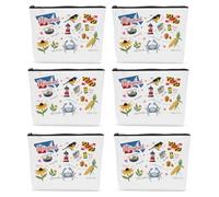 6PCS Maryland Makeup Bag Maryland Gift Maryland State Souvenirs Gift Maryland Home Cosmetic Bag for Women Maryland Tourism Gift Maryland Vacation Gift Travel Toiletry Bag, 6Pcs Maryland