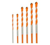 6Pcs Masonry Drill Bit Set 4-10mm Multi-Material Drill Bits Set with Triangle Handle, YG8 Tungsten Carbide Tipped Drill Bit for Metal Steel Plastic Porcelain Tile Concrete Brick Ceramic Wood