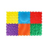 6Pcs Massage Sensory Puzzle Mats Kids and Adults-12in Orthopedic Game Mat for Sensory Play-Jigsaw Interlocking Floor Mats for Kids Playroom(6-piece set-2)