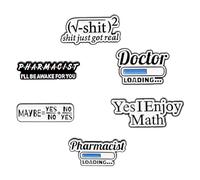 6Pcs Mathematical Formula Brooches Math Lover Enamel Pin Funny Math Study Lapel Badge Kawaii Lab Pins Set Badges for Clothing Bags Jackets DIY Pins Teacher Student Gift