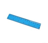 6PCS Maths Set Plastic Ruler Protractor Triangle School(Blue)