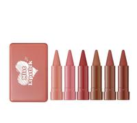 6Pcs Matte Lip Liner and Lipstick Set, Long Lasting Waterproof Gradient Lipliner Lipstick Combo, Smudge-Proof Nude Lipsticks, Lipsticks for Women Mini Lip Makeup