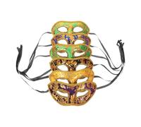 6pcs Men Half Face Mask for Masquerade Parties and Balls, Lightweight