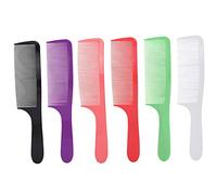 6pcs Men S Shaped Round Hair Comb Cut Push Clipper Arc Head Flat Curved Barber Supplies Shop Haircut Hairdressing Cutting with Non Slip Handle