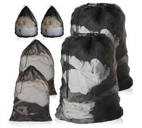 6PCS Mesh Laundry Bags,Laundry Bags for Washing Machine,With Drawstring Lock,Washable,Heavy Duty,for Dirty Clothes,Beddings,for Home,College,Dorm,Travel Storage,Apartment Dwellers
