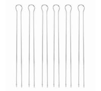 6Pcs Metal BBQ Grilling Forks,Double Row Skewer Metal Barbecue Skewers,Stainless Steel BBQ Skewers Kebab Kabob Skewers BBQ Grill Set for Outdoor Picnic Camping