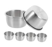 6pcs Metal Feeding Cup for Reptiles and Tortoises 40ml Stainless Steel | Cage Use, Multi Function Design, Lifelike Appearance, Food and Water Storage