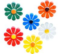 6PCS Metal Flowers for Garden Fence Decorations, Outdoor Wall Art Fence Decorations Ornaments, Hanging Flowers Metal Garden Decor Sunflower Wall Ornaments for Patio Porch Backyard Fenc-e Living Room