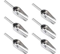 6Pcs Metal Food Scoop,Stainless Steel Ice Scoop,Metal Food Scoop Small Size for Home Kitchen Shop Popcorn Candy Coffee Beans(6 Ounce)
