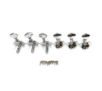 6PCS Metal Guitar Headstock Tuners Electric Guitar Tuning Keys Tailpiece Pegs Metal Texture For Precise Tuning Quick Tune Accessories